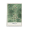 Map of Dawson, North Dakota, 12 x 18 inch unframed archival matte print