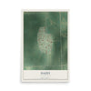 Map of Dazey, North Dakota, 12 x 18 inch unframed archival matte print