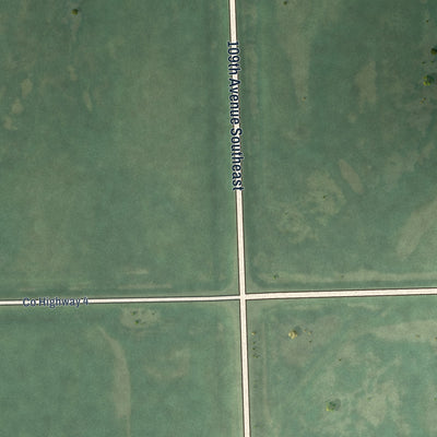 Second close-up of the map of Dazey, North Dakota print showing more streets and buildings