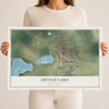 Map of Devils Lake, North Dakota, 12 x 18 inch unframed archival matte print