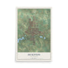 Map of Dickinson, North Dakota, 12 x 18 inch unframed archival matte print