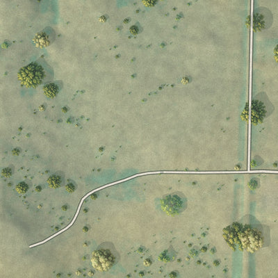 Second close-up of the map of Dodge, North Dakota print showing more streets and buildings