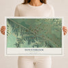 Map of Donnybrook, North Dakota, 12 x 18 inch unframed archival matte print