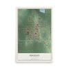 Map of Edgeley, North Dakota, 12 x 18 inch unframed archival matte print