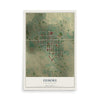 Map of Edmore, North Dakota, 12 x 18 inch unframed archival matte print