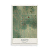 Map of Egeland, North Dakota, 12 x 18 inch unframed archival matte print