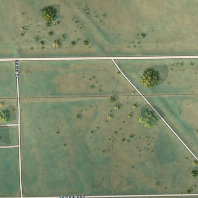 Second close-up of the map of Egeland, North Dakota print showing more streets and buildings
