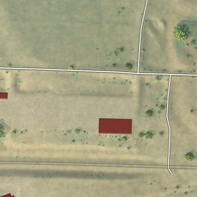 Second close-up of the map of Epping, North Dakota print showing more streets and buildings