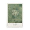 Map of Forbes, North Dakota, 12 x 18 inch unframed archival matte print