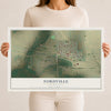 Map of Fordville, North Dakota, 12 x 18 inch unframed archival matte print