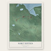 Fort Totten, North Dakota map print, the full design