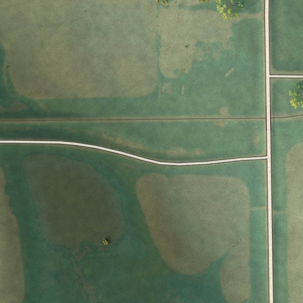 Second close-up of the map of Fredonia, North Dakota print showing more streets and buildings