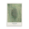 Map of Frontier, North Dakota, 12 x 18 inch unframed archival matte print