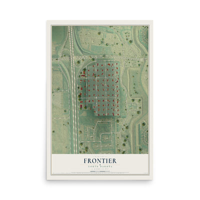Map of Frontier, North Dakota, 12 x 18 inch unframed archival matte print