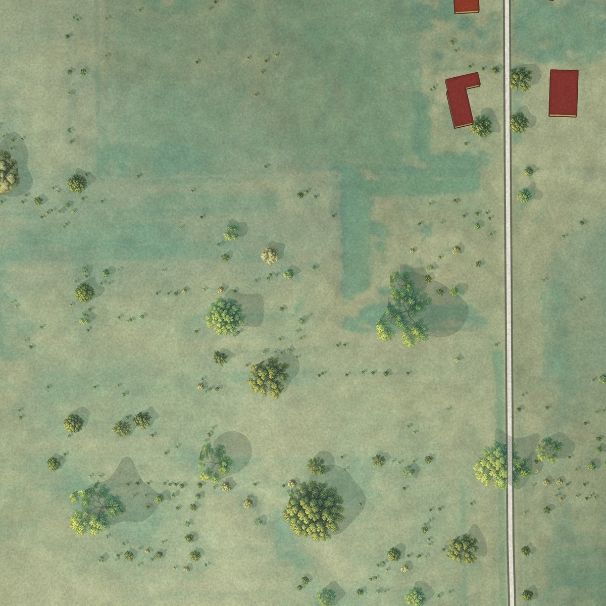 Second close-up of the map of Fullerton, North Dakota print showing more streets and buildings