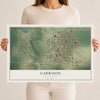 Map of Garrison, North Dakota, 12 x 18 inch unframed archival matte print