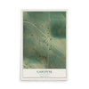 Map of Gascoyne, North Dakota, 12 x 18 inch unframed archival matte print