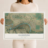Map of Gladstone, North Dakota, 12 x 18 inch unframed archival matte print