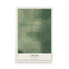 Map of Grano, North Dakota, 12 x 18 inch unframed archival matte print