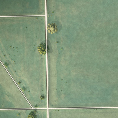 Second close-up of the map of Hansboro, North Dakota print showing more streets and buildings