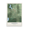 Map of Hurdsfield, North Dakota, 12 x 18 inch unframed archival matte print