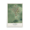 Map of Kindred, North Dakota, 12 x 18 inch unframed archival matte print
