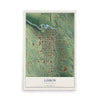 Map of Lisbon, North Dakota, 12 x 18 inch unframed archival matte print