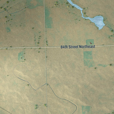 Close-up of the map of Loma, North Dakota print showing street and building detail