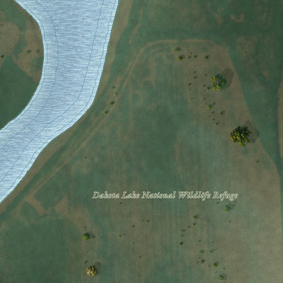 Second close-up of the map of Ludden, North Dakota print showing more streets and buildings