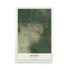 Map of Makoti, North Dakota, 12 x 18 inch unframed archival matte print
