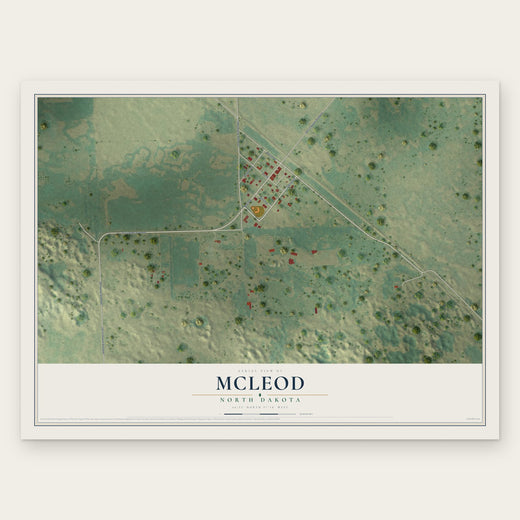 McLeod, North Dakota map print, the full design