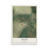 Map of Milton, North Dakota, 12 x 18 inch unframed archival matte print
