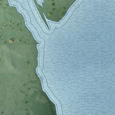 Second close-up of the map of Minnewaukan, North Dakota print showing more streets and buildings