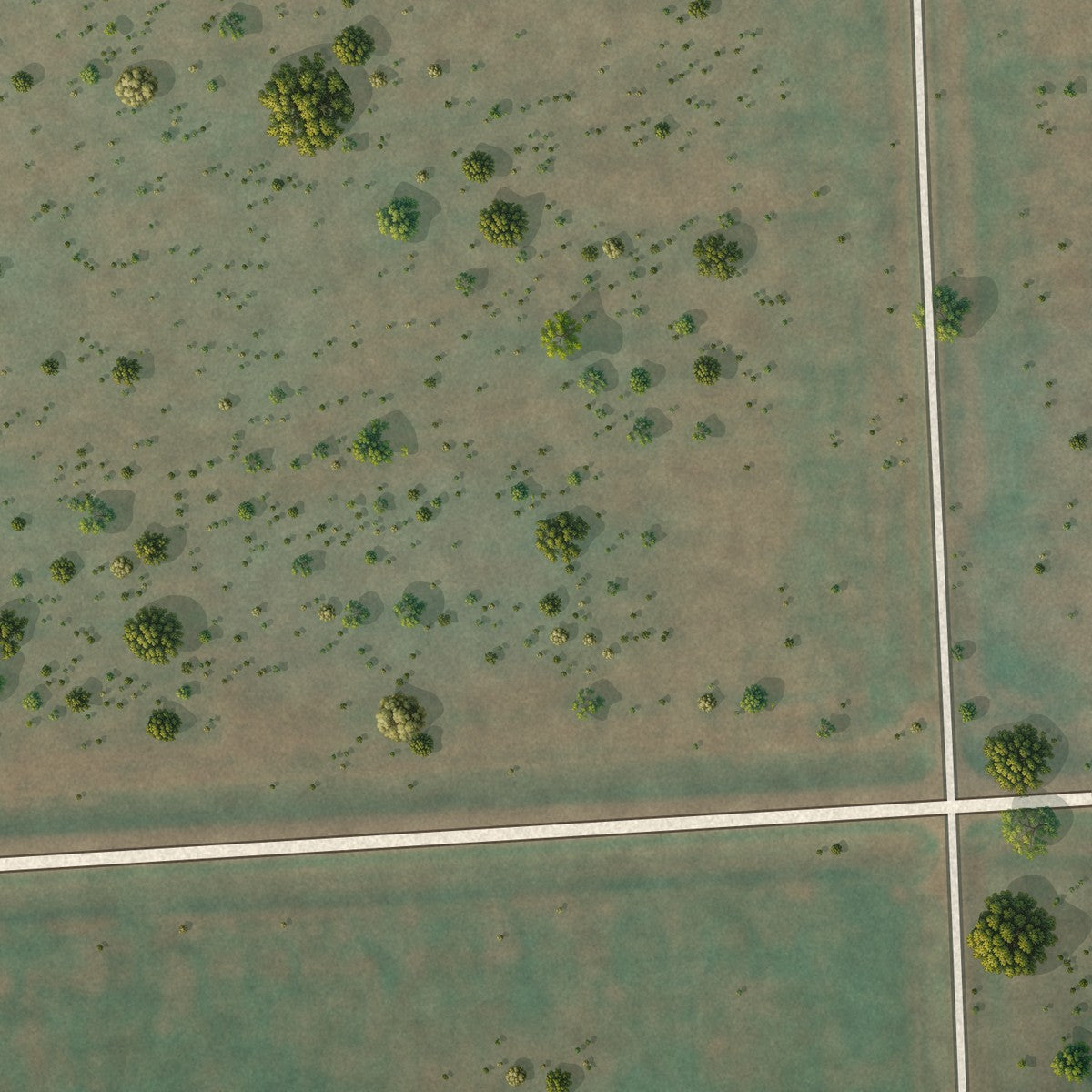 Second close-up of the map of Mooreton, North Dakota print showing more streets and buildings