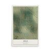Map of Mylo, North Dakota, 12 x 18 inch unframed archival matte print