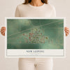 Map of New Leipzig, North Dakota, 12 x 18 inch unframed archival matte print