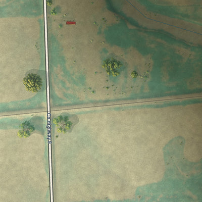 Second close-up of the map of Niagara, North Dakota print showing more streets and buildings