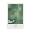 Map of Nome, North Dakota, 12 x 18 inch unframed archival matte print
