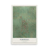 Map of Parshall, North Dakota, 12 x 18 inch unframed archival matte print