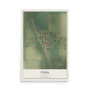 Map of Pisek, North Dakota, 12 x 18 inch unframed archival matte print