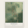 Ruthville, North Dakota map print, the full design