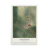 Map of Scranton, North Dakota, 12 x 18 inch unframed archival matte print