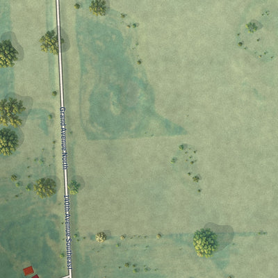 Second close-up of the map of Sheldon, North Dakota print showing more streets and buildings