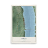 Map of Sibley, North Dakota, 12 x 18 inch unframed archival matte print