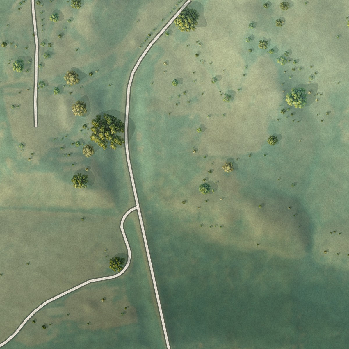 Second close-up of the map of Solen, North Dakota print showing more streets and buildings