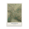 Map of Springbrook, North Dakota, 12 x 18 inch unframed archival matte print