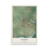 Map of Stanley, North Dakota, 12 x 18 inch unframed archival matte print
