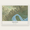 Trenton, North Dakota map print, the full design