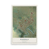 Map of Walhalla, North Dakota, 12 x 18 inch unframed archival matte print