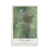 Map of West Fargo, North Dakota, 12 x 18 inch unframed archival matte print